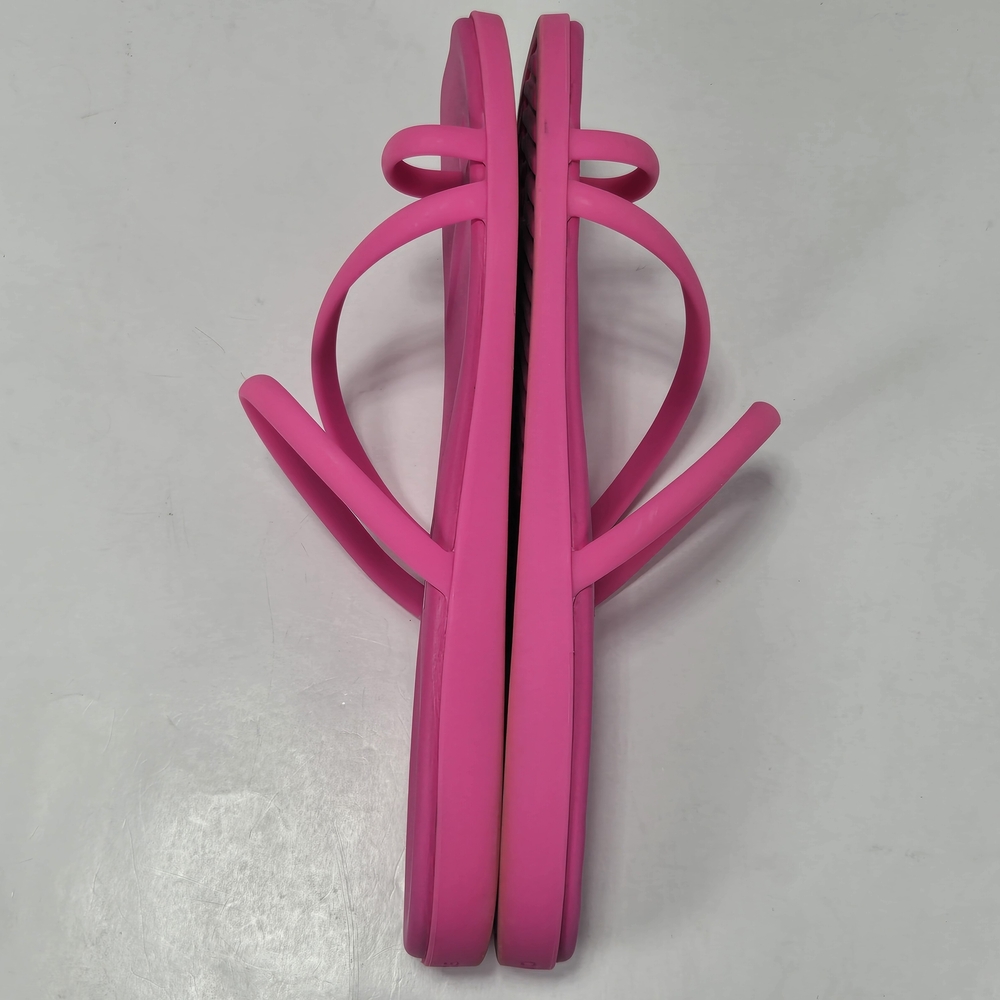 CROCS Miami Toe Loop Hot Pink Barbie Pink Sandals Women's Size 10 - Picture 7 of 11